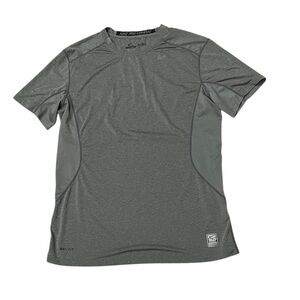 Mens Large Nike Pro Combat Shirt Gray Tshirt Athletic Top